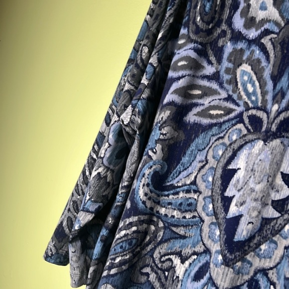 Alfred dunnrer mob wife,granny core womens Blue Paisley Top , - Picture 3 of 8